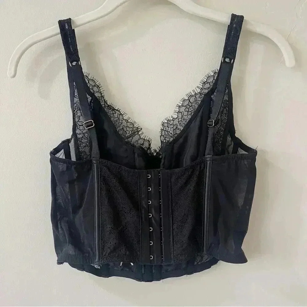 Victoria's Secret DREAM ANGELS Lace-up Bra Top Bustier Lingerie Size M-DD NWT - Picture 5 of 8